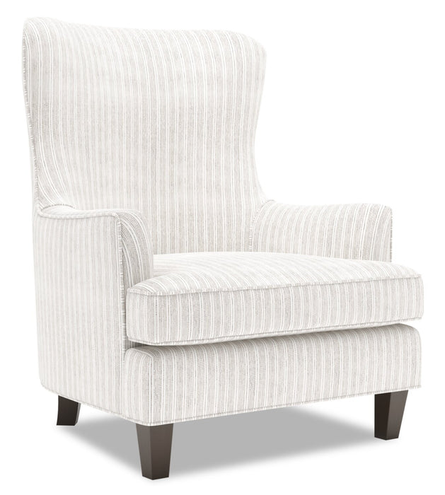 Fauteuil d’appoint à oreilles Sofa Lab personnalisable de 32 po fabriqué au Canada en tissu - blanc Dolphin White