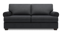 Sofa Roll de Sofa Lab de 76 po de format condo fabriqué au Canada en tissu d’apparence lin - gris Pax Pepper