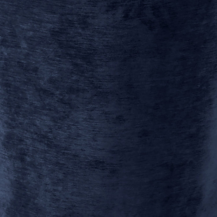 Chaise de salle à manger Lexi en tissu d’apparence velours et en métal - bleue