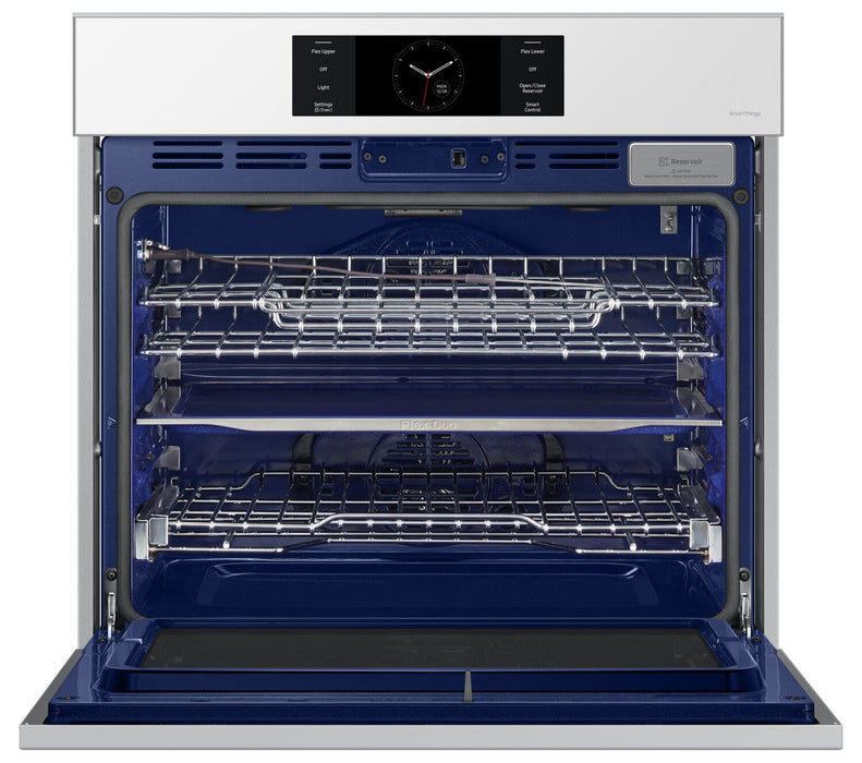 Four mural simple électrique Samsung de 5,1 pi³ et de 30 po avec caméra AI Pro CookingMC et Air Sous Vide - blanc - NV51CB700S12AA