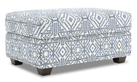 Pouf de rangement The Trunk de Sofa Lab de 39 po fabriqué au Canada en tissu - Ink multicolore