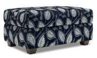 Pouf de rangement The Trunk de Sofa Lab de 39 po fabriqué au Canada en tissu - Midnight multicolore