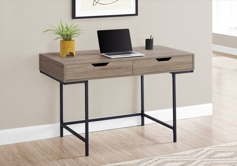 Bureau Butler de 47,25 po à 2 tiroirs - taupe
