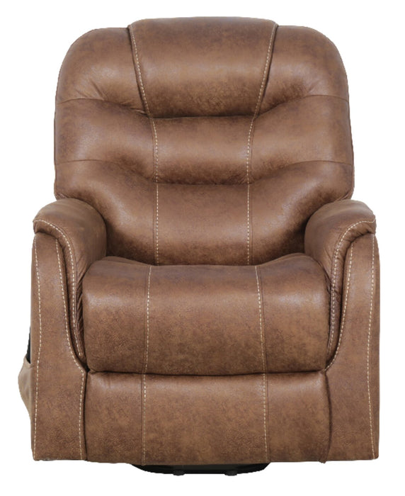 Fauteuil basculeur à inclinaison électrique Landon de 34 po en microfibre - brun