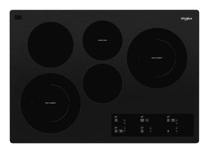 Surface de cuisson électrique Whirlpool de 30 po à 5 éléments - noire - WCE97US0KB
