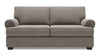 Sofa personnalisable Roll de Sofa Lab de 76 po de format condo fabriqué au Canada en tissu d’apparence lin avec accoudoirs enroulés - gris Luna Smoke