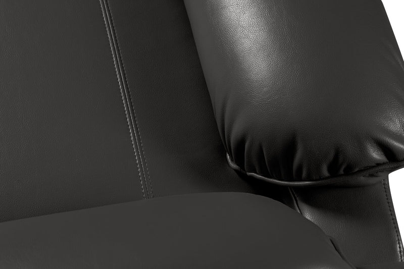 Fauteuil à inclinaison électrique Chandler de 37 po en tissu d’apparence cuir - gris