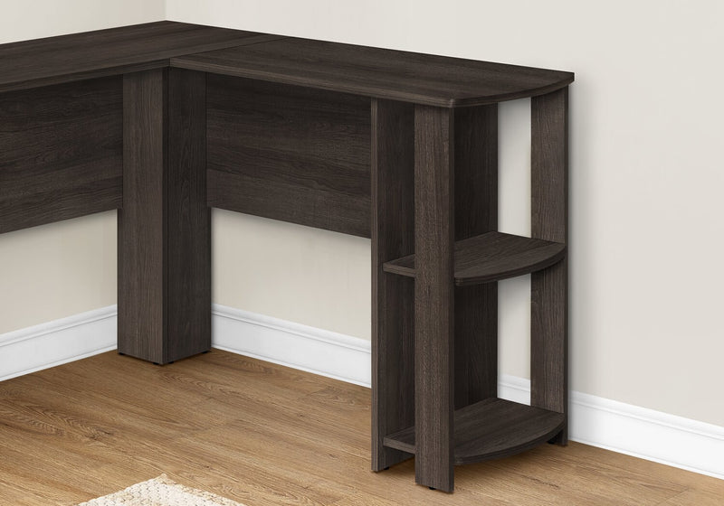 Bureau en forme de L Eason de 47 po avec tablette - chêne