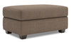 Pouf de rangement personnalisable The Trunk de Sofa Lab de 39 po fabriqué au Canada en tissu d’apparence lin - brun Luna Praline