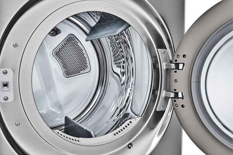 Sécheuse à gaz intelligente LG de 7,4 pi³ avec vapeur - acier graphite - superposable - DLGX5501V