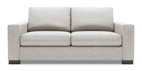 Sofa Track de Sofa Lab de 75 po de format condo fabriqué au Canada en tissu de chenille - argenté Luxury Silver