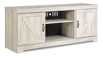 Meuble pour téléviseur rustique Bellaby de 63 po avec rangement et système de gestion des câbles pour téléviseurs jusqu’à 70 po - blanchi
