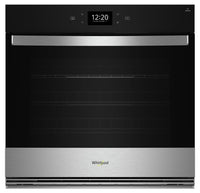Four mural simple électrique Whirlpool de 4,3 pi³ et de 27 po avec convection véritable - acier inox…