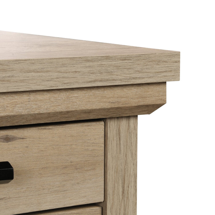 Bureau de direction Akira de 29,53 po à 6 tiroirs - chêne clair
