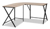 Bureau en coin en forme de L Lidia de 55,25 po - taupe