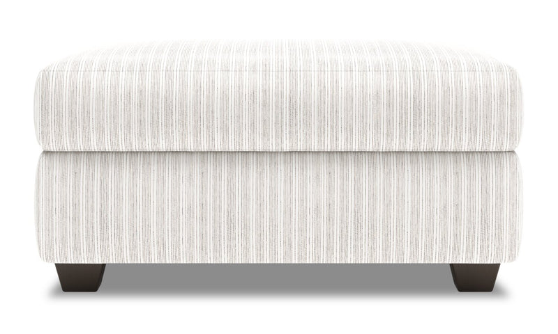 Pouf de rangement personnalisable The Trunk de Sofa Lab de 39 po fabriqué au Canada en tissu - blanc Dolphin White