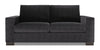 Sofa personnalisable Track de Sofa Lab de 75 po de format condo fabriqué au Canada en tissu de chenille avec accoudoirs rectilignes - gris Luxury Charcoal