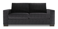 Sofa Track de Sofa Lab de 75 po de format condo fabriqué au Canada en tissu de chenille - gris Luxury Charcoal