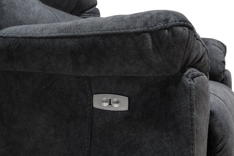 Fauteuil à inclinaison électrique Gybson de 38 po fabriqué au Canada en tissu - gris graphite