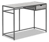 Bureau Everly de 42,25 po avec tiroir - gris