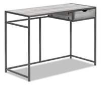 Bureau Everly de 42,25 po avec tiroir - gris