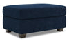 Pouf de rangement personnalisable The Trunk de Sofa Lab de 39 po fabriqué au Canada en tissu de velours - bleu Royal Blue