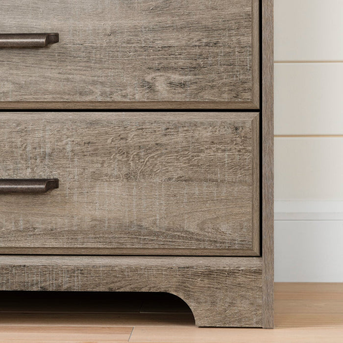 Commode verticale Holt de 33,75 po (L) x 63,5 po (H) à 2 tiroirs avec armoire de rangement pour la chambre à coucher, fabriquée au Canada - brune