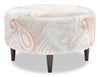 Pouf personnalisable The Curve de Sofa Lab de 31 po fabriqué au Canada en tissu - Eden multicolore