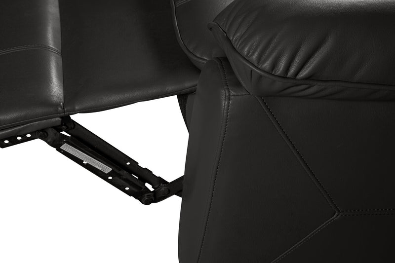 Fauteuil à inclinaison électrique Chandler de 37 po en tissu d’apparence cuir - gris