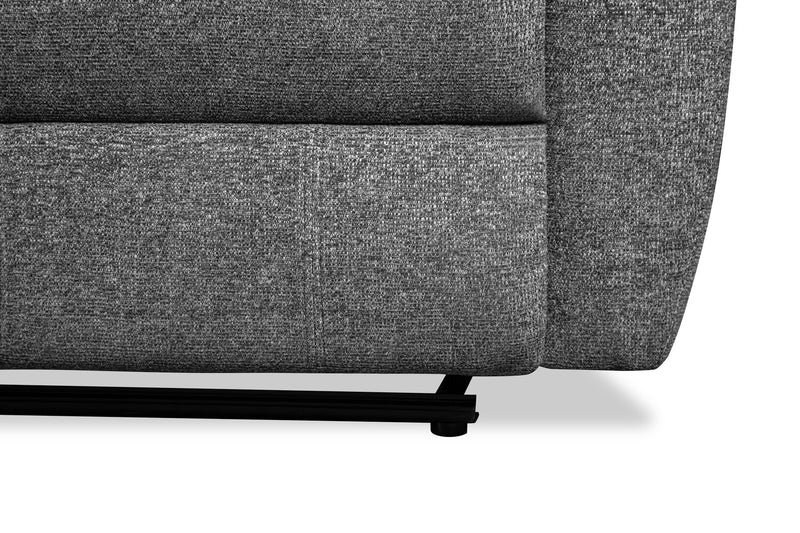 Sofa à inclinaison électrique Chandler de 82 po en tissu de chenille - gris