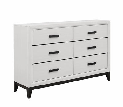 Kate Dresser - White - Contemporary style Dresser in White Asian Hardwood, Medium Density Fibreboard (MDF), Plywood