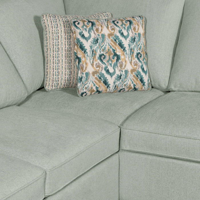 Sofa sectionnel de gauche Haven de Scott Living 2 pièces en tissu de chenille - bleu écume de mer