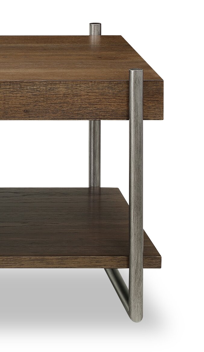 Table à Café Noyer - Plateau Mélamine 18 Mm épais - Design élégant, étagère Basse - Pour Salon Moderne