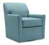 Fauteuil d’appoint pivotant Sofa Lab personnalisable de 31 po fabriqué au Canada en tissu de velours - bleu Sea Blue