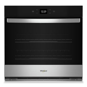 Four mural simple électrique Whirlpool de 5 pi³ et de 30 po avec friture à air - acier inoxydable résistant aux traces de doigts - WOES5030LZ