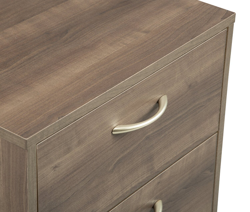 Table de nuit Arlo de 18,3 po (L) x 22 po (H) à 2 tiroirs, fabriquée au Canada - gris-brun