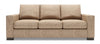 Sofa-lit personnalisable Track de Sofa Lab de 85 po fabriqué au Canada en tissu de chenille avec accoudoirs rectilignes - taupe Luxury Taupe