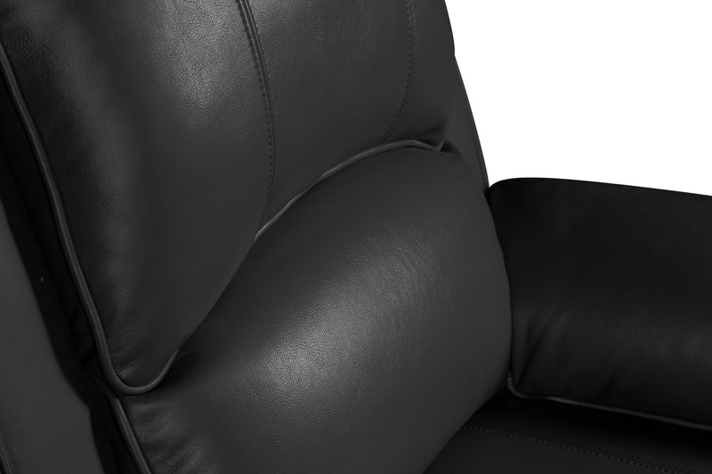 Fauteuil à inclinaison électrique Chandler de 37 po en tissu d’apparence cuir - gris