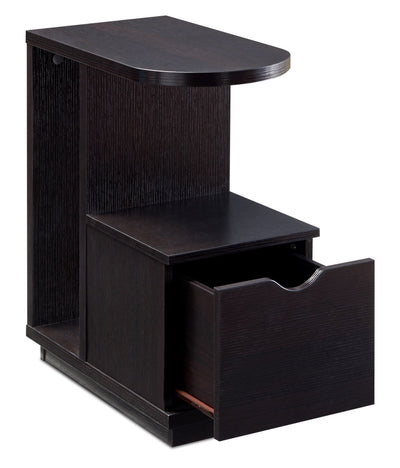 Torry Chairside Table – Brown - Contemporary style End Table in Red cocoa Medium Density Fibreboard (MDF)
