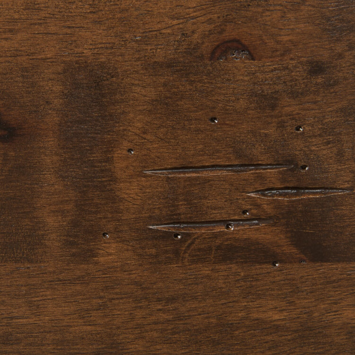 Ensemble de salle à manger Plum 5 pièces en bois avec table de 70,75 po (L), apparence de bordures Live Edge et 4 chaises - brun muscade