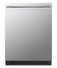 Lave-vaisselle intelligent encastré LG Studio à 40 dBA de 24 po avec commandes sur le dessus et QuadWashMC …