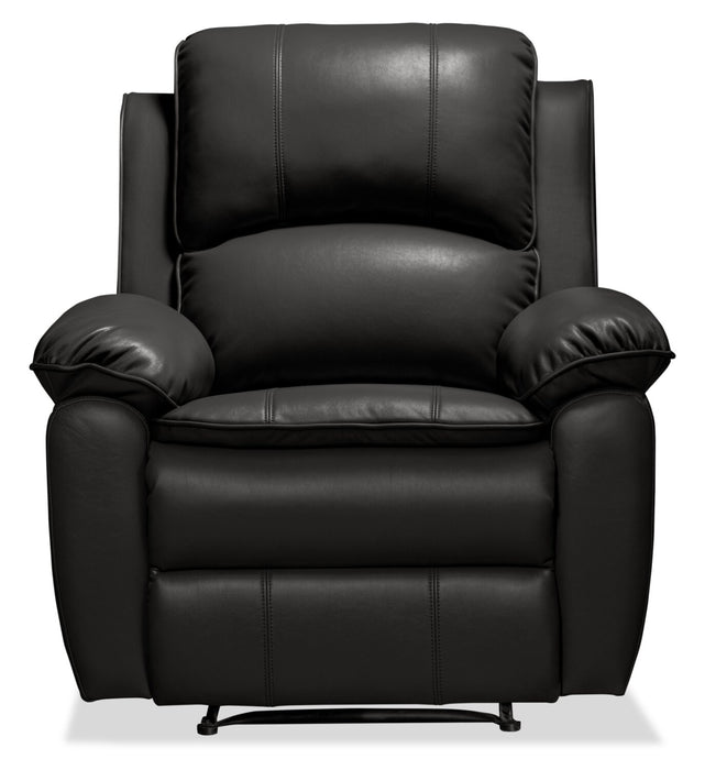 Fauteuil inclinable Chandler de 37 po en tissu d’apparence cuir - gris