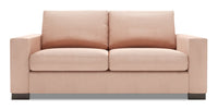Sofa Track de Sofa Lab de 75 po de format condo fabriqué au Canada en tissu d’apparence lin - rose Pax Rose