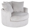 Fauteuil d’appoint Cuddler Grande de 48 po fabriqué au Canada en tissu de chenille - gris Groove Mist