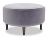 Pouf personnalisable The Curve de Sofa Lab de 31 po fabriqué au Canada en tissu de velours - gris Granite Grey