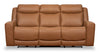 Sofa à inclinaison électrique Prescott de Scott Living de 88,5 po en cuir véritable avec appuie-têtes électriques - brun courge musquée