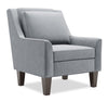 Fauteuil d’appoint club Sofa Lab personnalisable de 29 po fabriqué au Canada en tissu de velours avec pattes en bois - gris