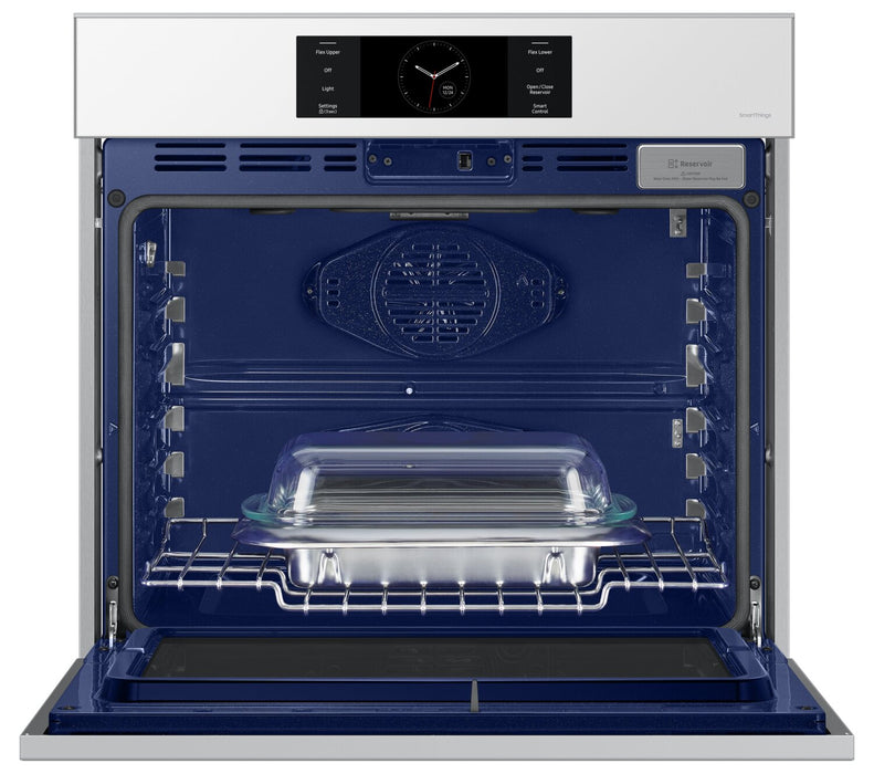 Four mural simple électrique Samsung de 5,1 pi³ et de 30 po avec caméra AI Pro CookingMC et Air Sous Vide - blanc - NV51CB700S12AA