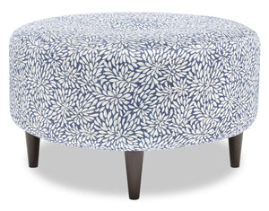 Pouf personnalisable The Curve de Sofa Lab de 31 po fabriqué au Canada en tissu - Cadet multicolore