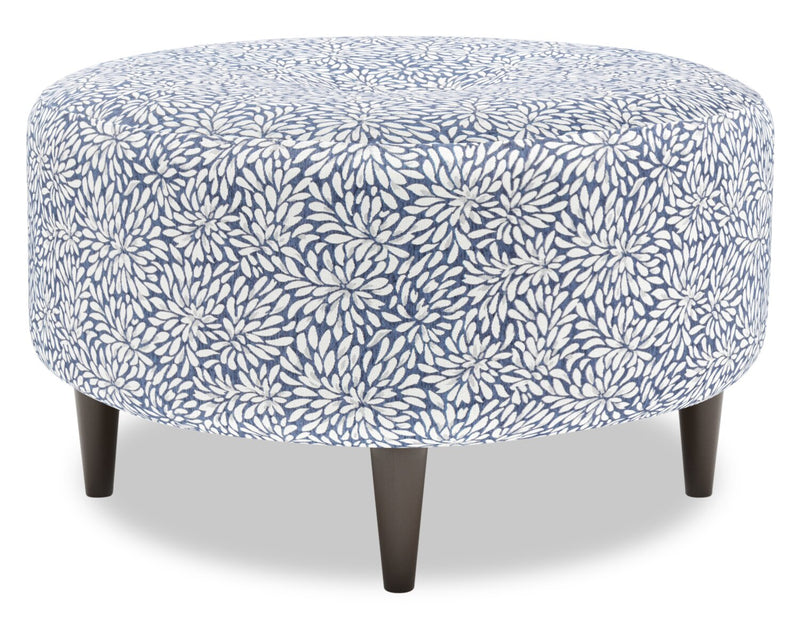 Pouf personnalisable The Curve de Sofa Lab de 31 po fabriqué au Canada en tissu - Cadet multicolore
